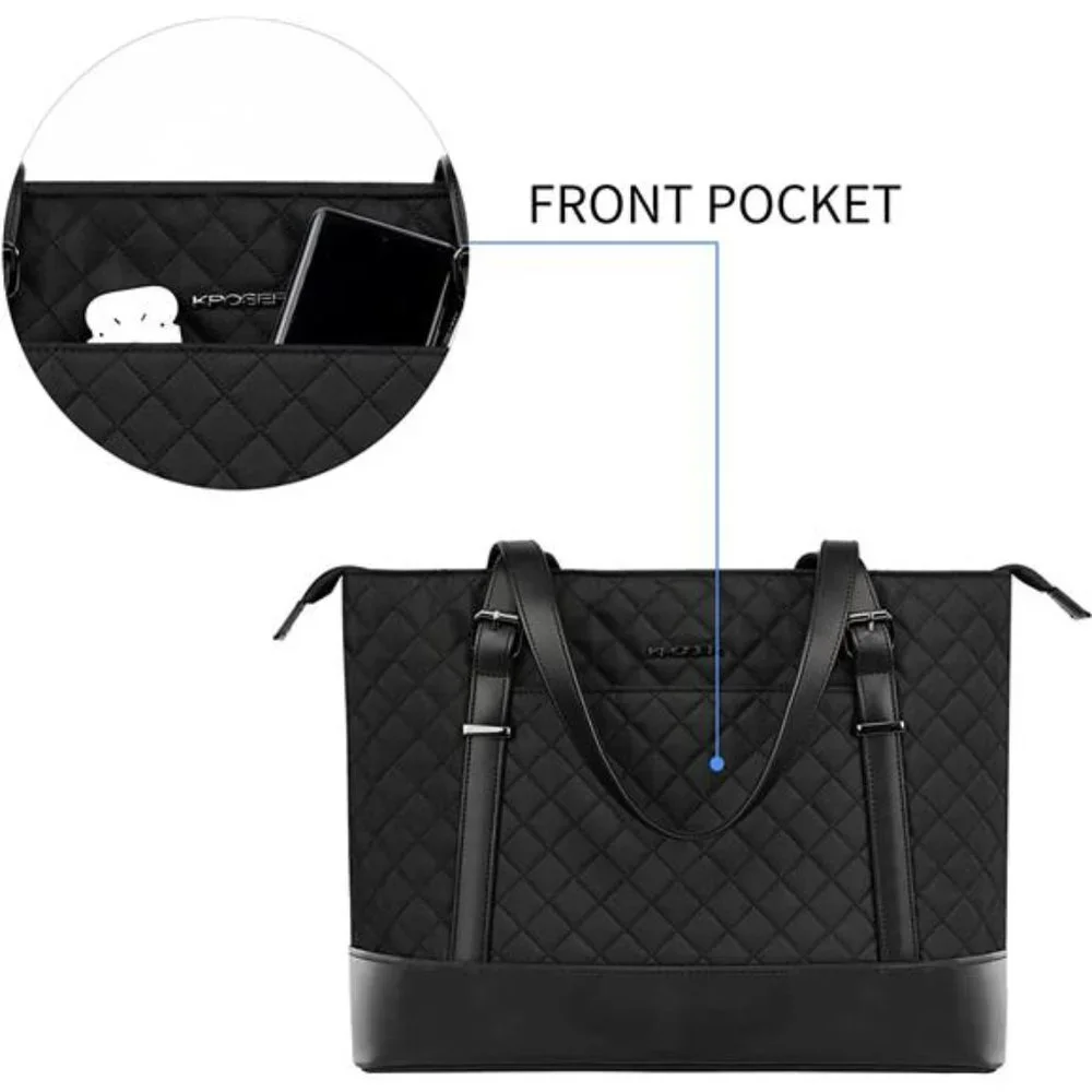 Women's Laptop Tote Bag with USB Port, Large Work Tote Bag Shoulder Bag